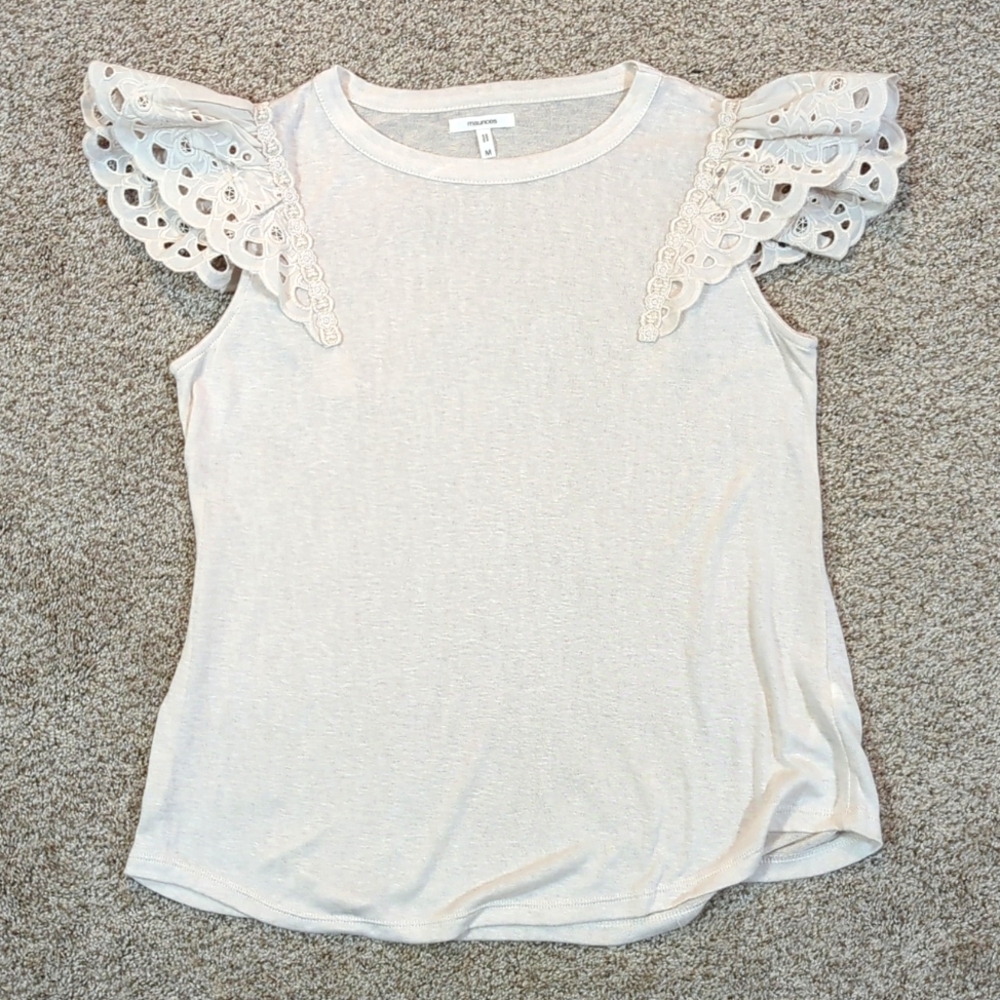 Maurices Shirt Lace sleeves Size Medium